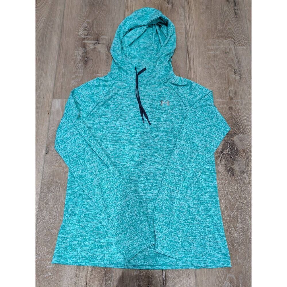 Under Armour HeatGear Women’s M Hoodie Teal Performance Pullover Lightweight